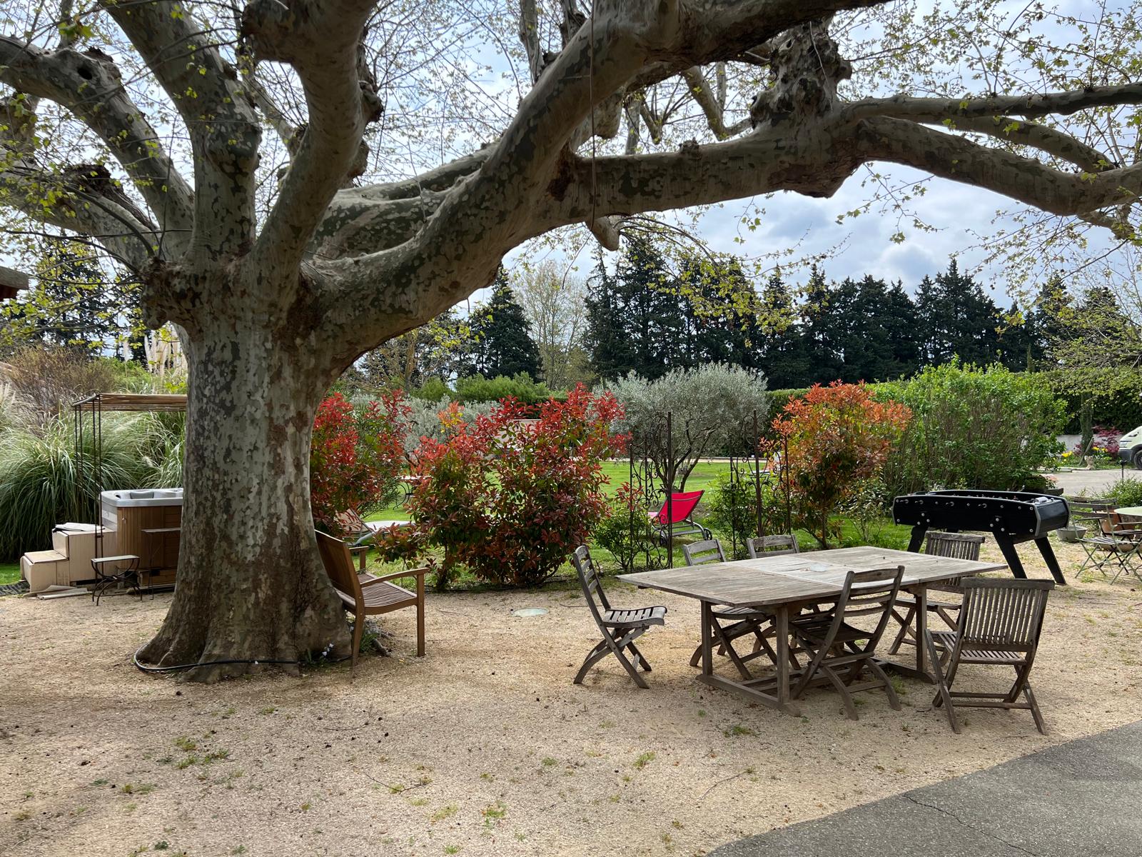 Terrasse avec vue sur le jardin